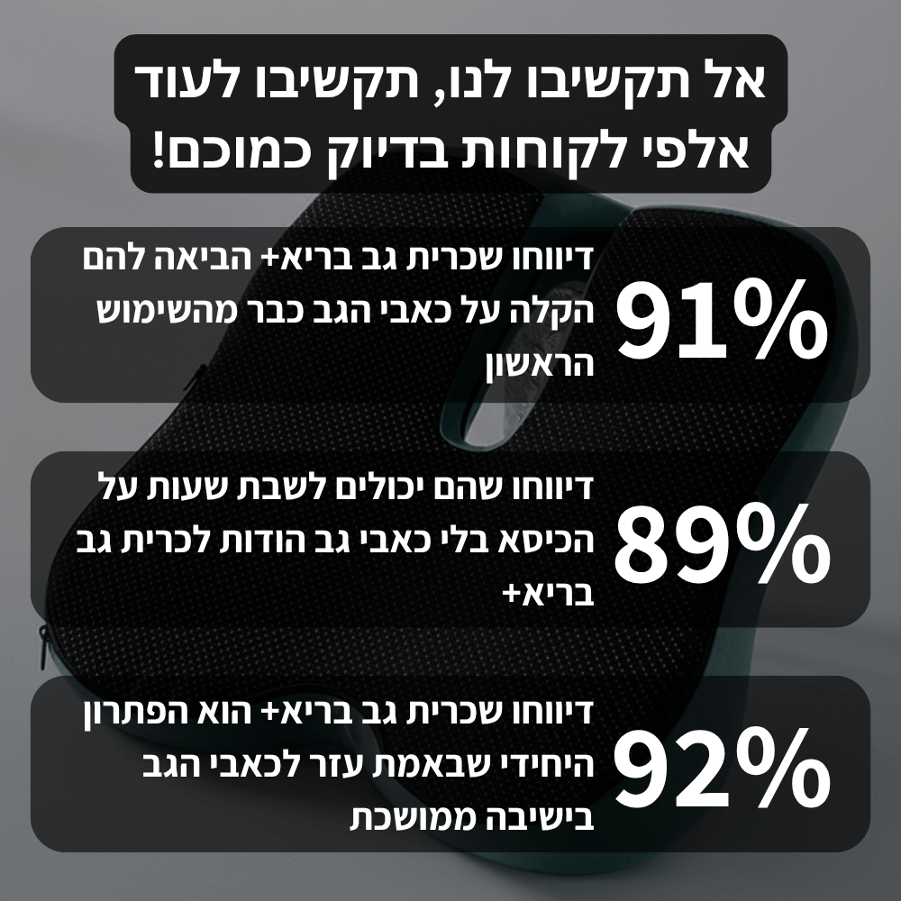כרית גב בריא+ מבית Achieve