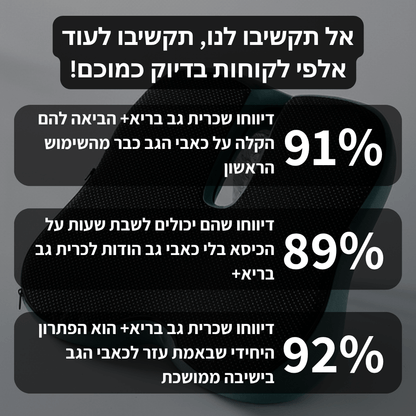 כרית גב בריא+ מבית Achieve