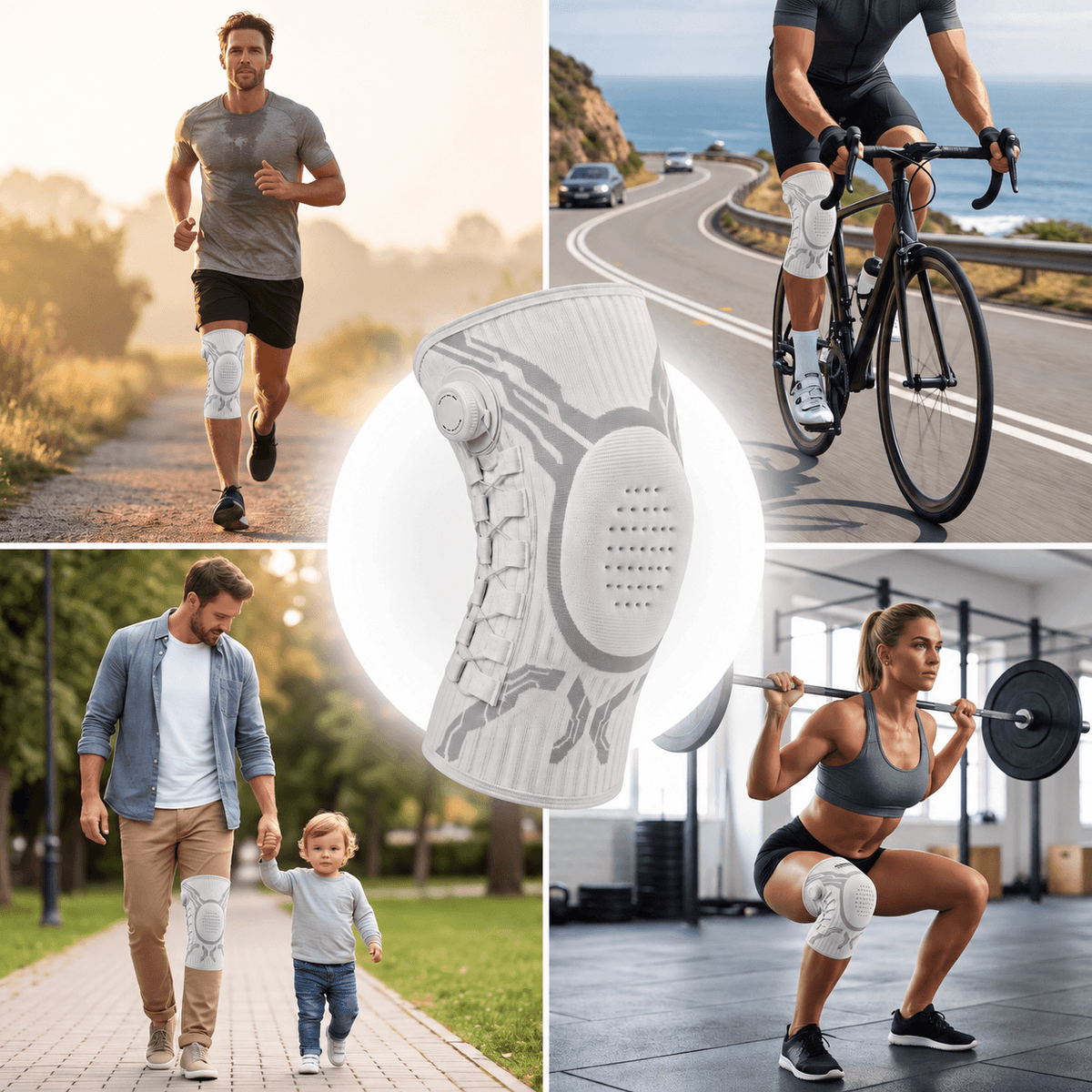 תומך הברך המתכוונן של Achieve